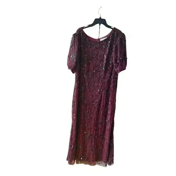 Mac Duggal 5940 Burgundy Red Black Evening Gown Dress Plus 20W - Picture 6 of 13